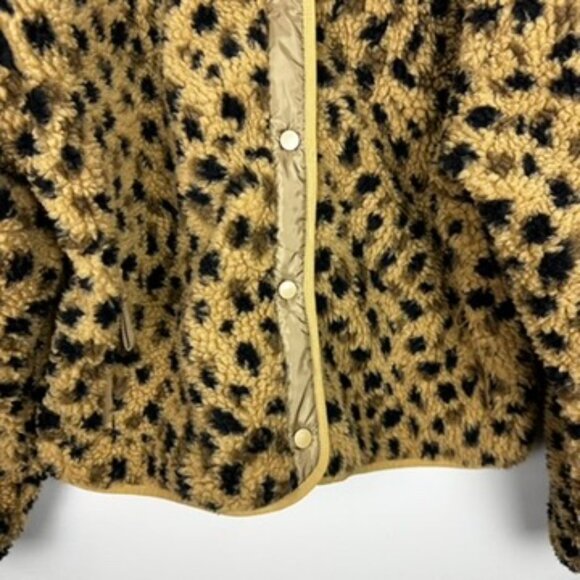 NWT fabletics Tahoe teddy jacket cheetah print SZ XL - Picture 3 of 9